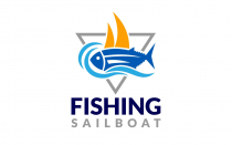 Sailing Sailboat Fishing Logo Design Screenshot 3